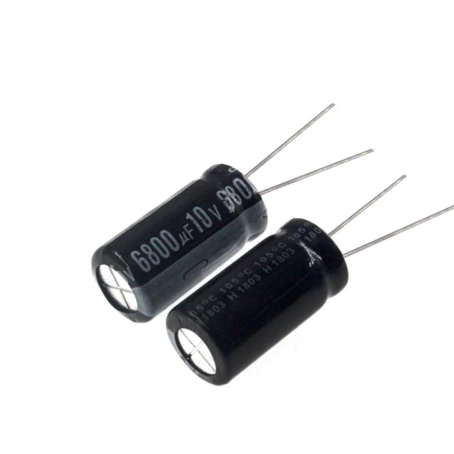 10ชิ้น6800uF 10โวลต์6800MFD 10WV 13*25มิลลิเมตรอลูมิเนียม Electrolytic Capacitor รัศมี