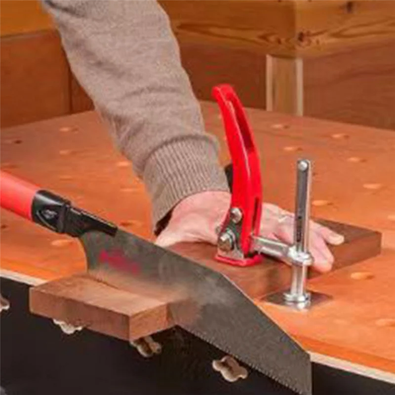 HHTL Woodworking Table Clamp, Desktop Quick Clamp, Quick Positioning Clamp, Woodworking Workbench, Base Diameter 19Mm