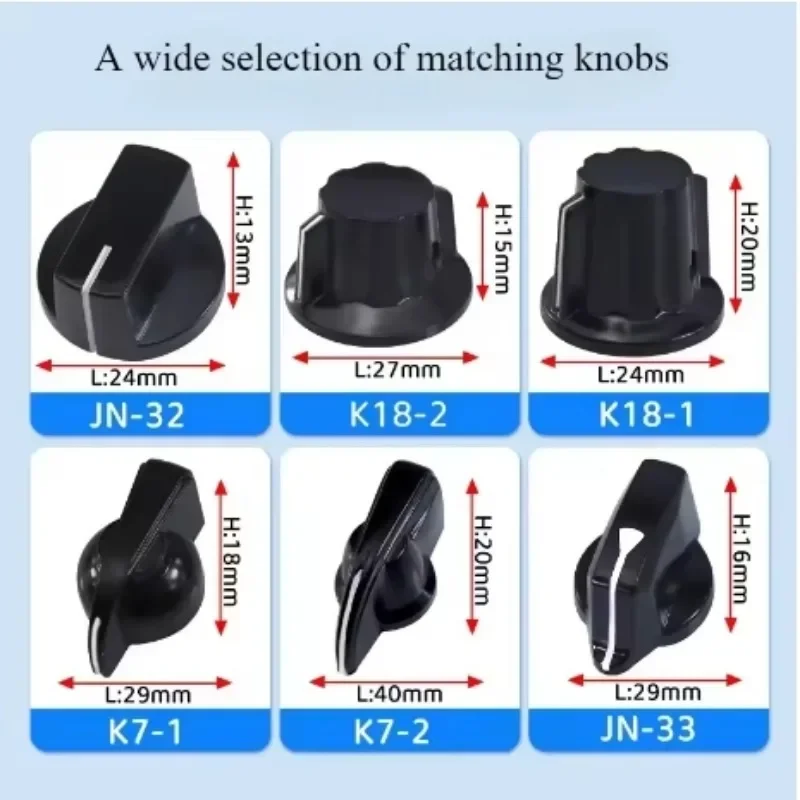 KCZ 2 Pole 6/7/8/9/10/11 4 Pole 3/5 Position With Channel Rotary Switch Selector With Cap Rotary Switch Selector