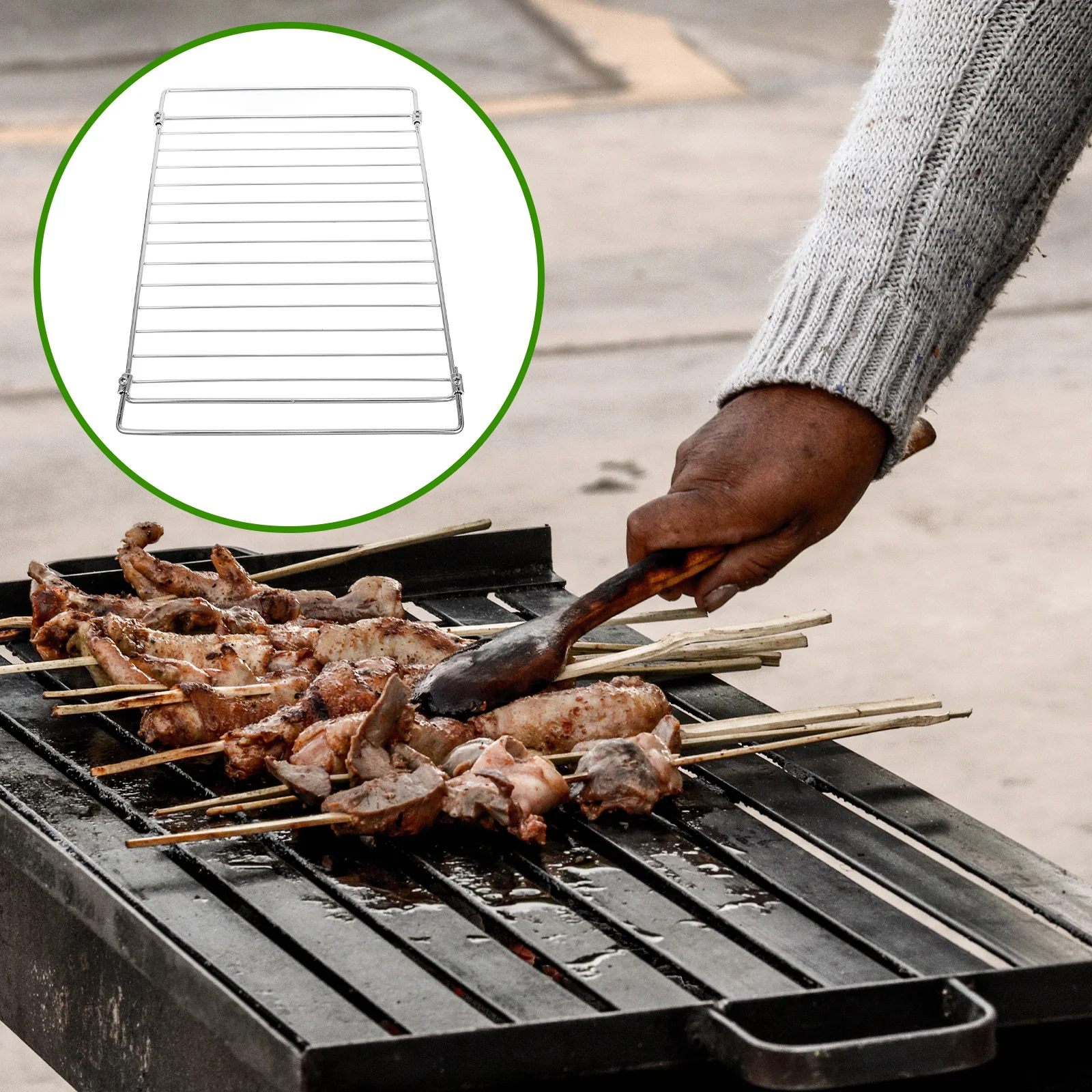 

Grill Stainless Steel Mesh Rack Racks for Oven Multi-purpose Barbecue Tray Grilled Net Grilling