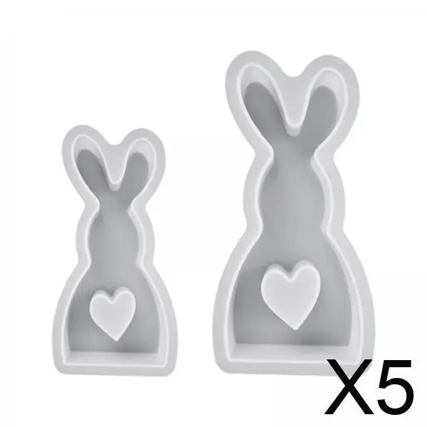 

Silicone Candle Mold for Handmade Bunny Epoxy Resin Casting 3D Silicone Molds Easter Decoration Crafts DIY Gift