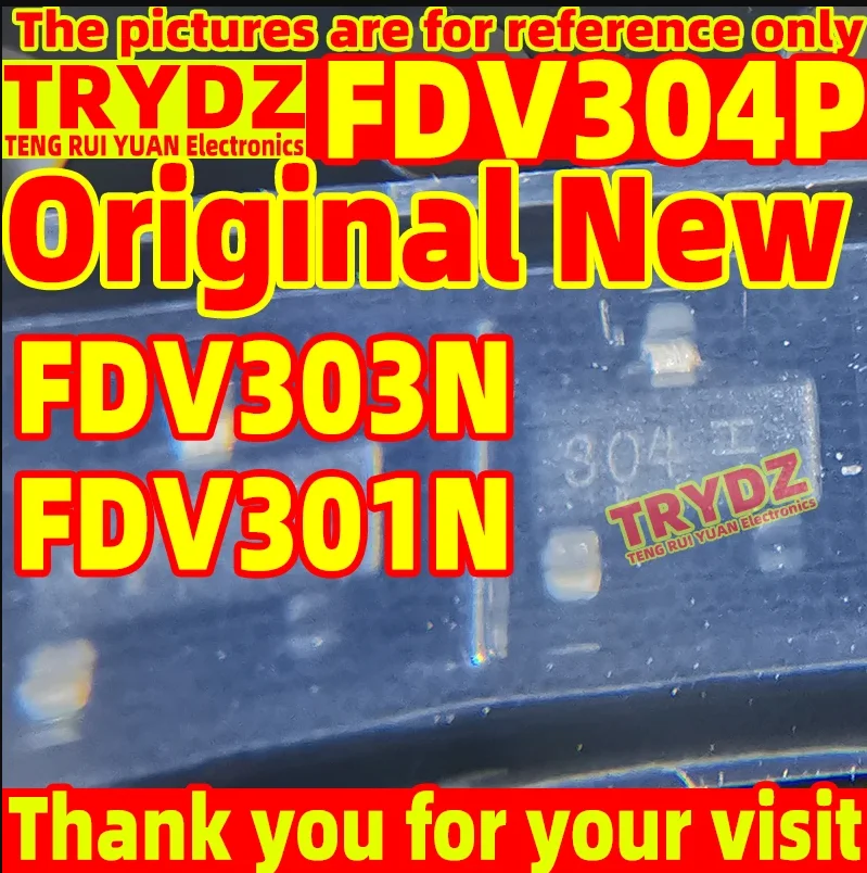 100-10pcs Original New FDV303N FDV301N FDV304P SOT-23