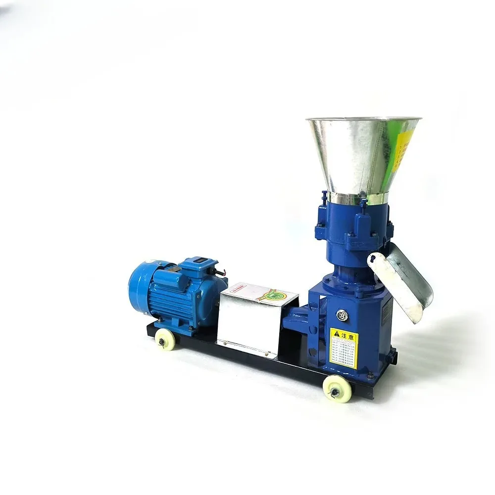 Household Farm Feed Pelletizer Poultry Chicken Cattle Feed Grass Corn Pellet Machine Biomass Fuel Pellet Machine 125-210 Type