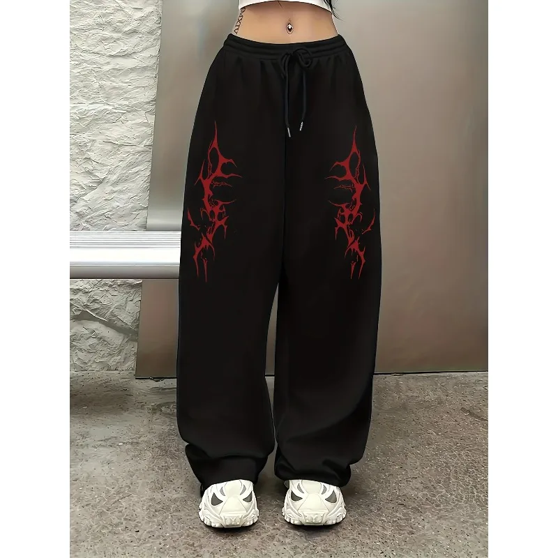 

Solid color straight-leg sweatpants, loose fit, unisex, casual street style, suitable for all seasons, sports sweatpants