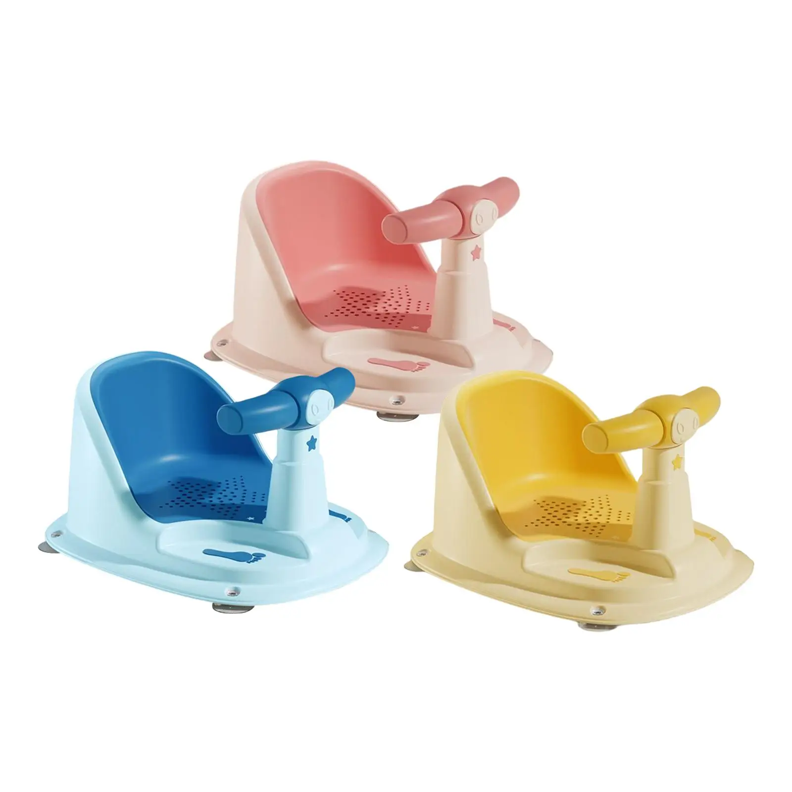 Suction Cup Bathtub Seat Bathroom Bathtub Chair Tub Sitting up Drain Hole Seat Non Slip for Baby Newborn Kids 6 Month & up