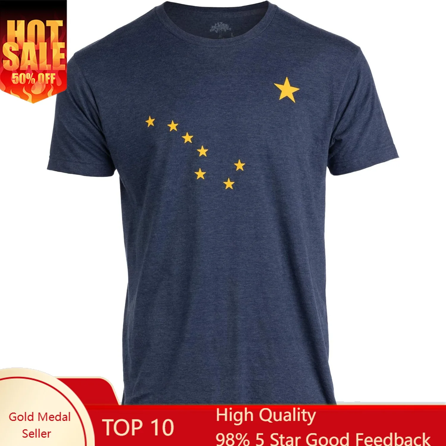 Alaskan Flag | Alaska Pride Northern Lights Big Dipper Polaris Men Women T-Shirt