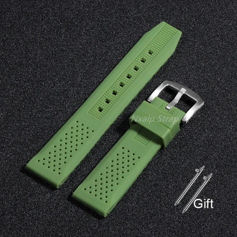 Breathable Silicone Watch Band 16mm 18mm 20mm 22mm Quick Release Watch Strap Waterproof Men Women Smart Bracelet Replacement