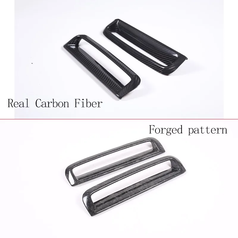 Real Carbon Fiber For BMW 4 Series F26 G26 2021-2023 Car Front Fog Lamp Frame Cover Decorative Sticker Auto Accessories