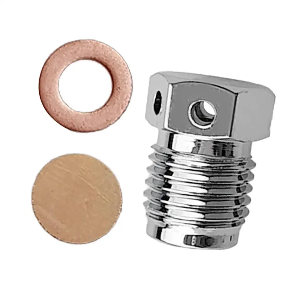 Dive Tank Burst Disc Assembly 5250psi 3 Pieces Chromed Brass Safety Plug for Scuba Diving Cylinder Valve Repair