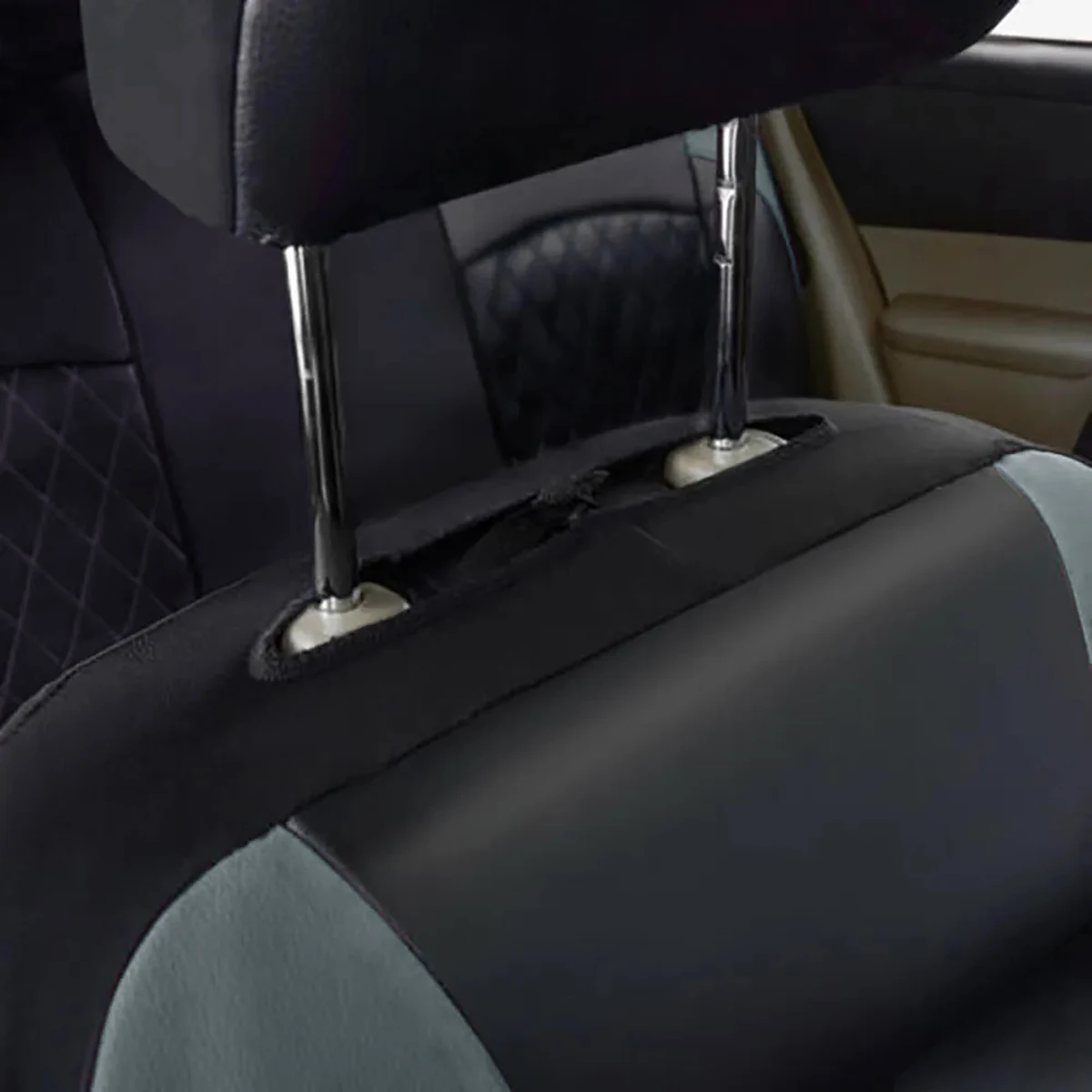 Ganzjahres-Autositzbezug aus PU-Leder, vollständig umschlossener Sitzschutz, wasserdicht, universelle Passform, Limousine, SUV, Pick-up-LKW-Sitz – Detail 11