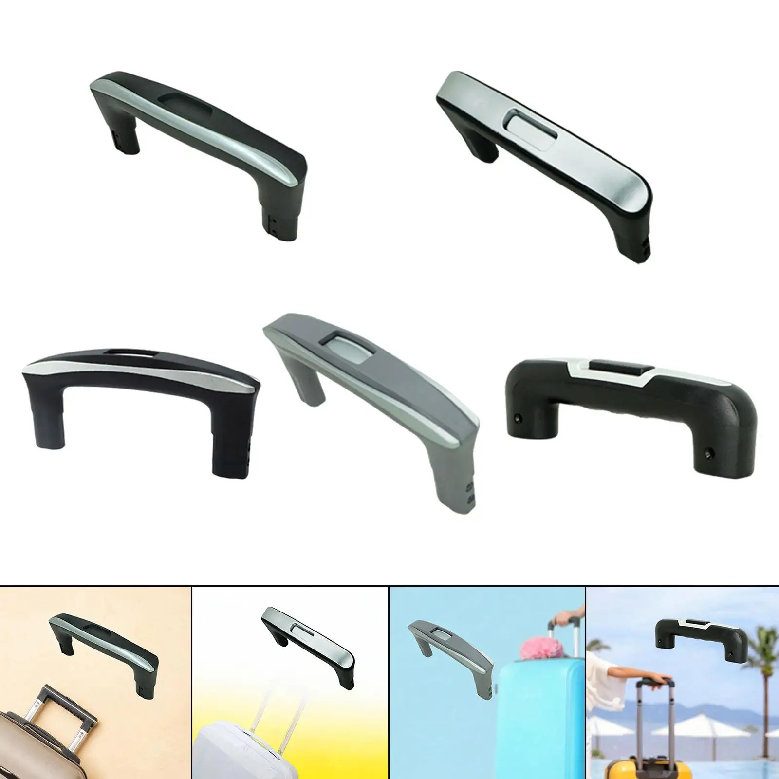 Luggage Replacement Handle Pulls Easy to Install Repair for Telescopic Handle Comfortable Suitcase Pull Handle Grip Handle Strap