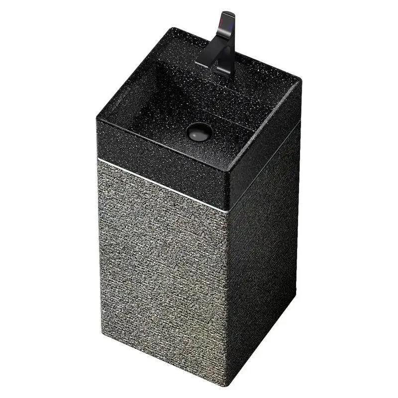 xx-Medieval Style Wash Basin Outdoor Courtyard Wash Basin Imitation Stone Ceramic Balcony Hotel Floor-to-ceiling Wash