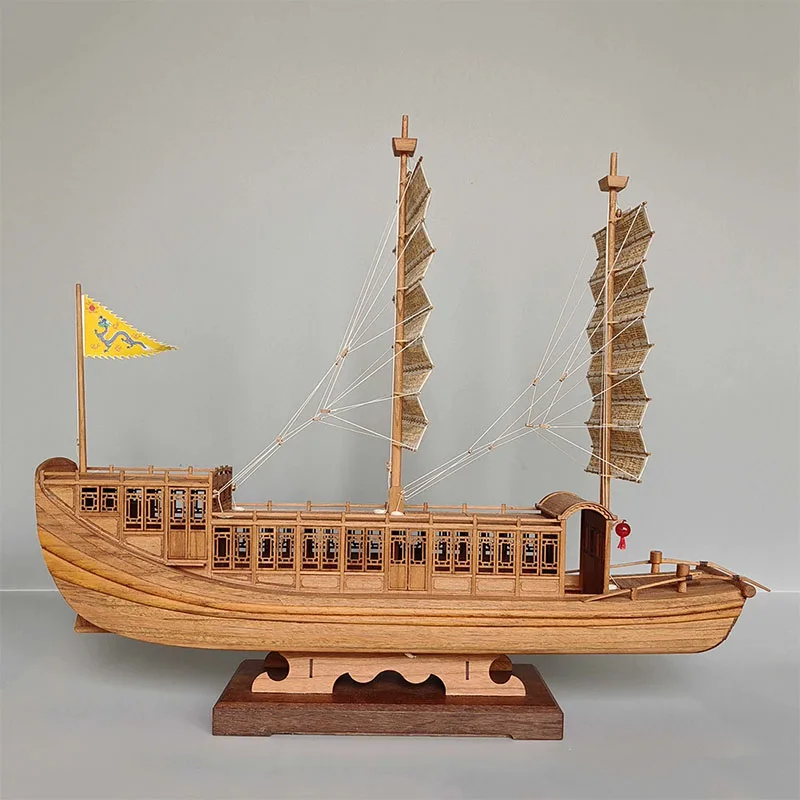 1/40 Segelboot aus Holz, Modell Caoyun, offizielles Boot, Kirschholzblock, Segelboot, DIY-Montagesatz