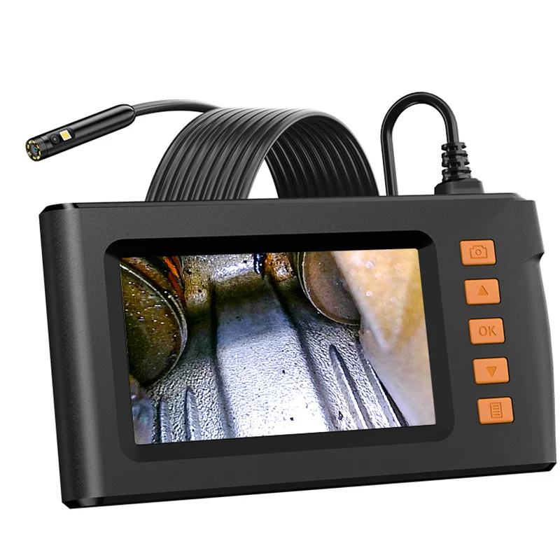 4.3 Inch Screen Industrial Endoscope Camera HD1080P Single Dual Lens Explorer Pipe Car Inspection Borescope 2-10M Rigid Cable