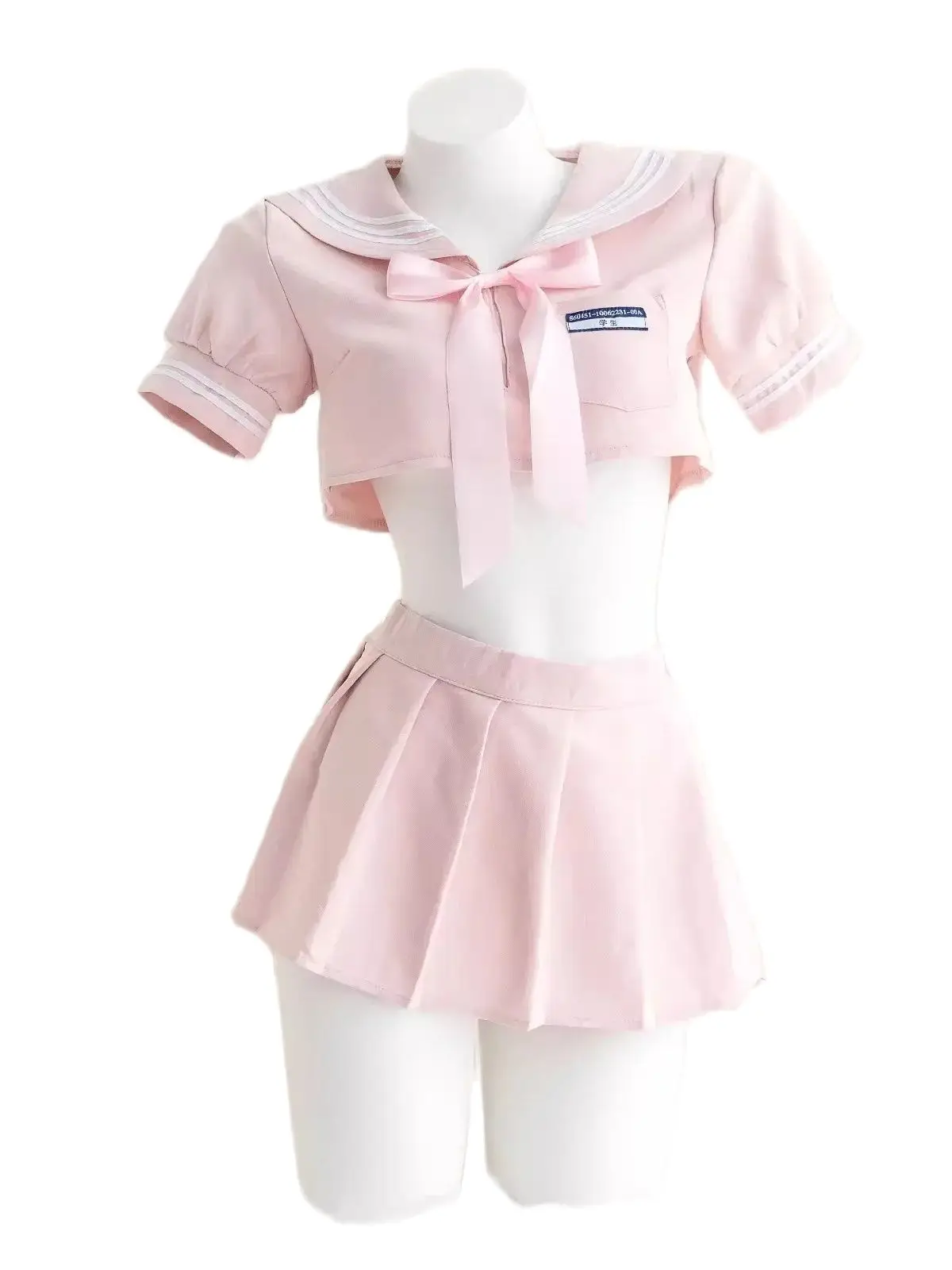 Japanese Anime School Girl Cosplay Student Sailor JK Uniform Skirt Sets Sweet Short Sleeve Crop Tops Navy Lingerie Set Dropship