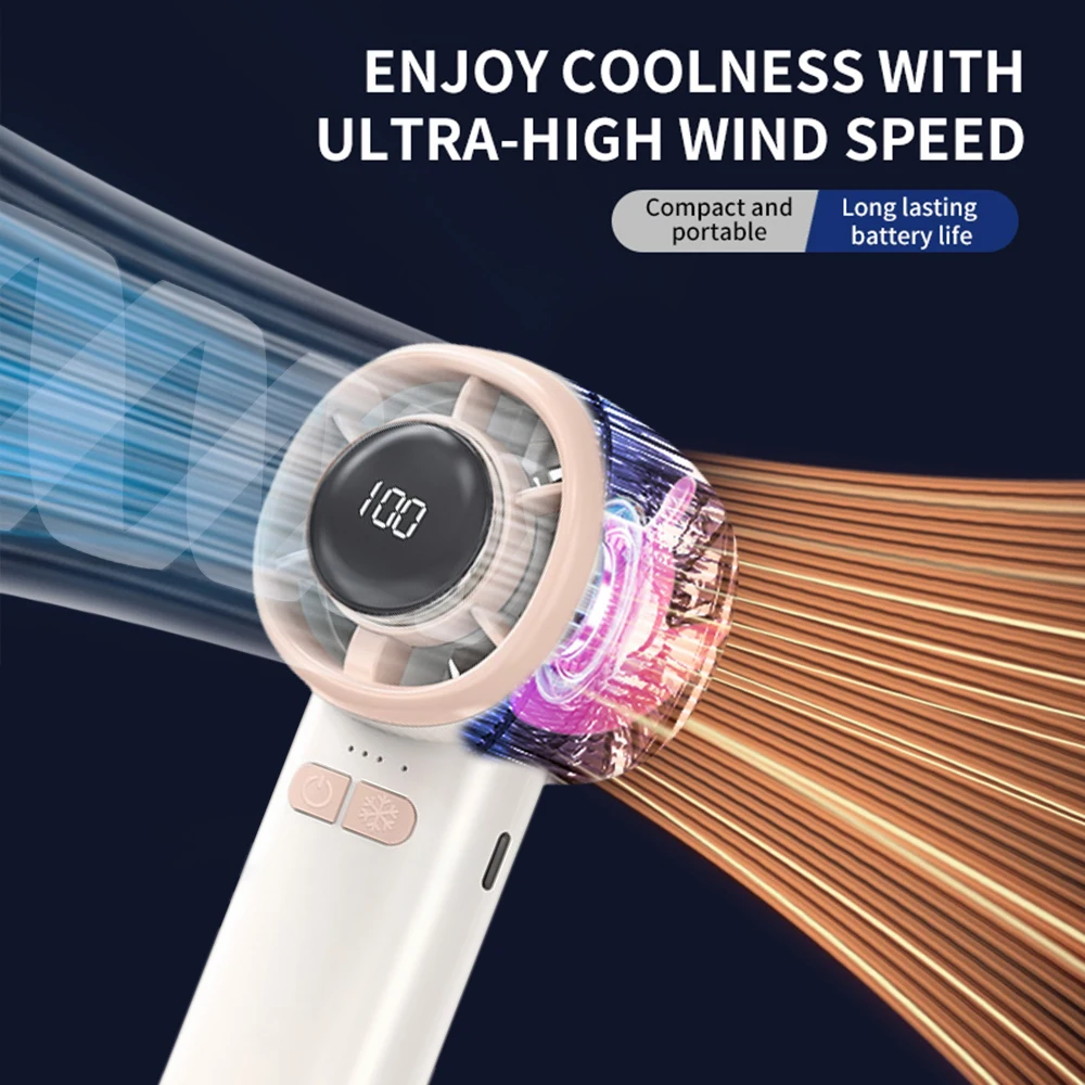 Tragbarer Lüfter für Fahrzeuge – 100 Windgeschwindigkeitseinstellungen + Halbleiterkühlung – perfekt für heißes Wetter