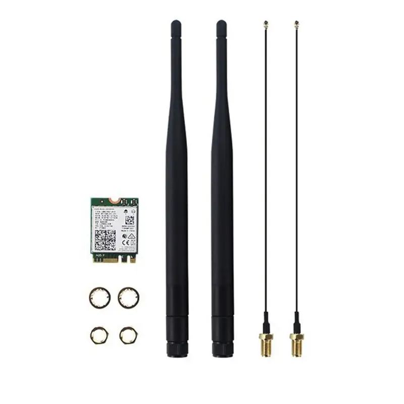 T19C AC8265 Wifi Card+6DB Antenna Network Adapter for Jetson Nano 300Mbps+867Mbps 2.4Ghz 5Ghz Dual Band NGFF BT4.2