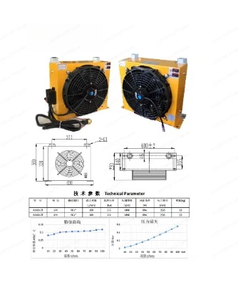 AH1012T-CA air-cooled hydraulic oil radiator | DC 220V, 100L/min large flow