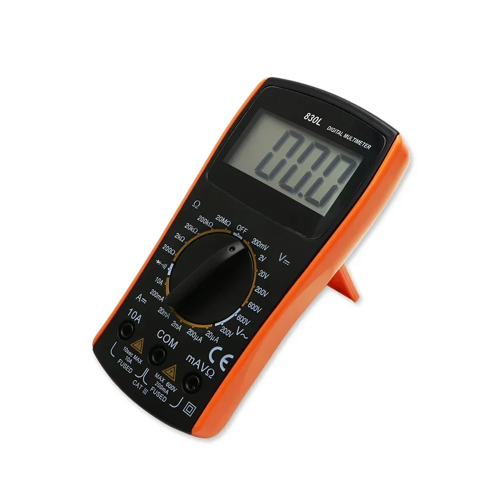 VC830L Digital Multimeter 2000 Counts AC DC Voltage Tester Voltage Ammeter Current Meter Manual Range Multimeter Digital