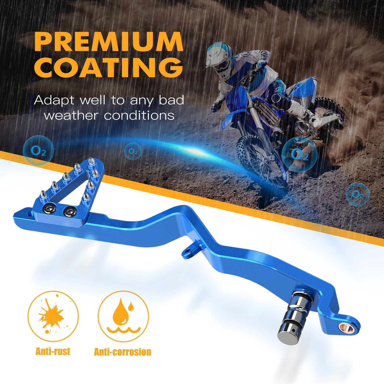 NICECNC Für Yamaha YZ85 YZ 85 2002-2018 2017 2016 2015 2014 2013 Aluminium Hinterradbremshebel & Kickstarterhebel Motorrad – Detail 7