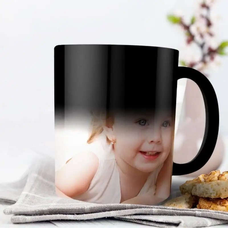 Custom Your Own Design Color Changing Mug, Photo Magic Mug, Gift to Dad Mom Kids, Birthday Surprise Gift Mug