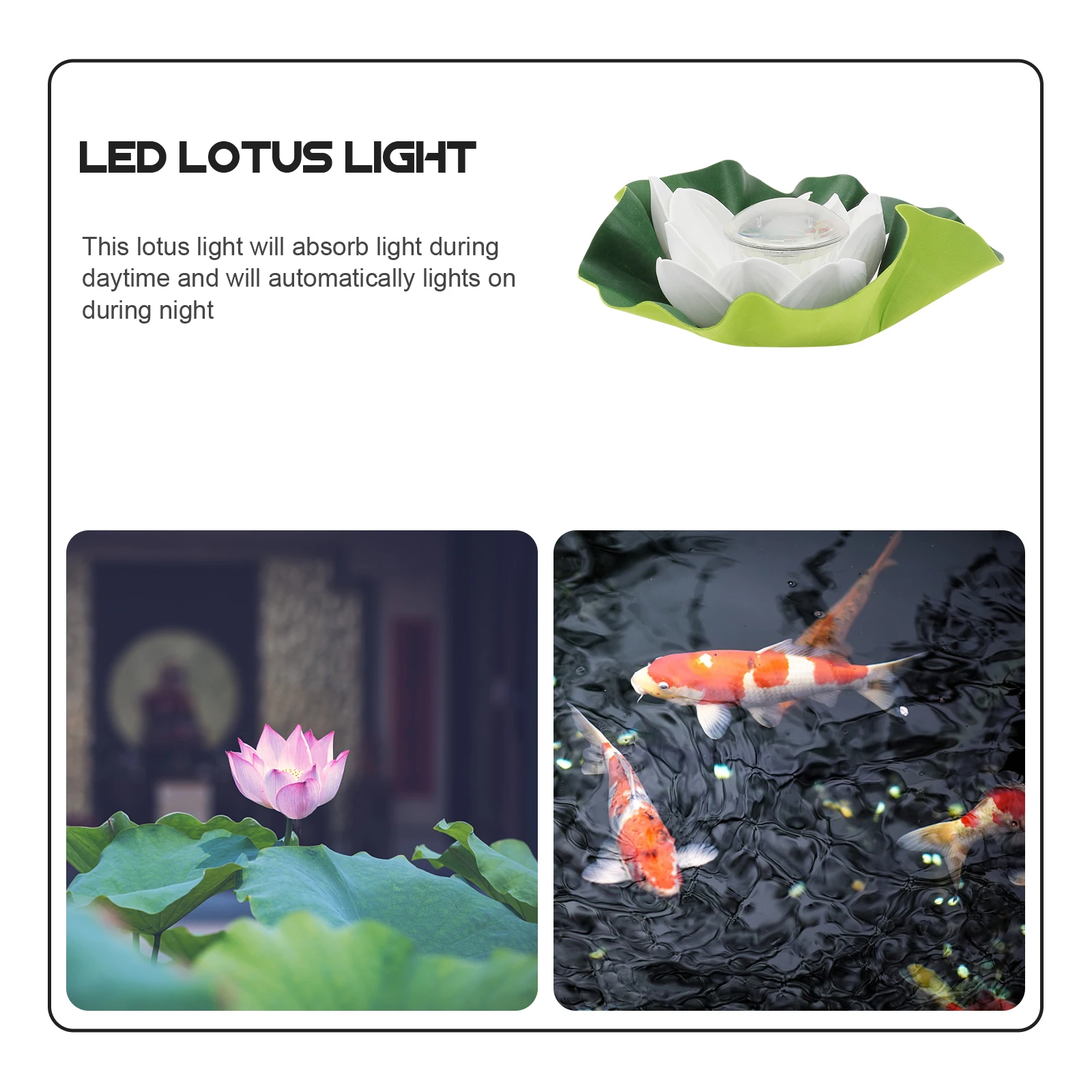 

Durable Solar Powered Floating Lotus Light LED Waterproof for Outdoor Garden Pool Decoration
