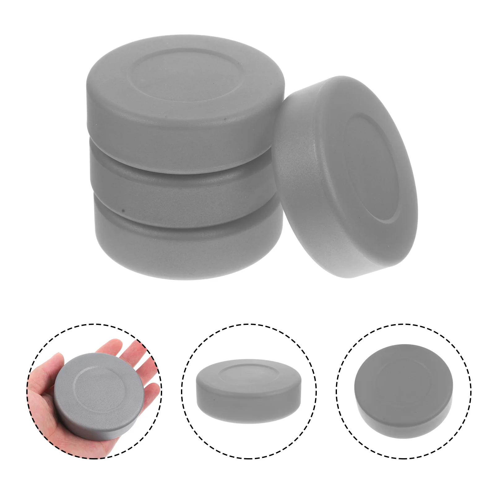 4 Pcs Dumb Puck PVC Hockey Ice Official Regulation for Practicing Outdoor Accessory