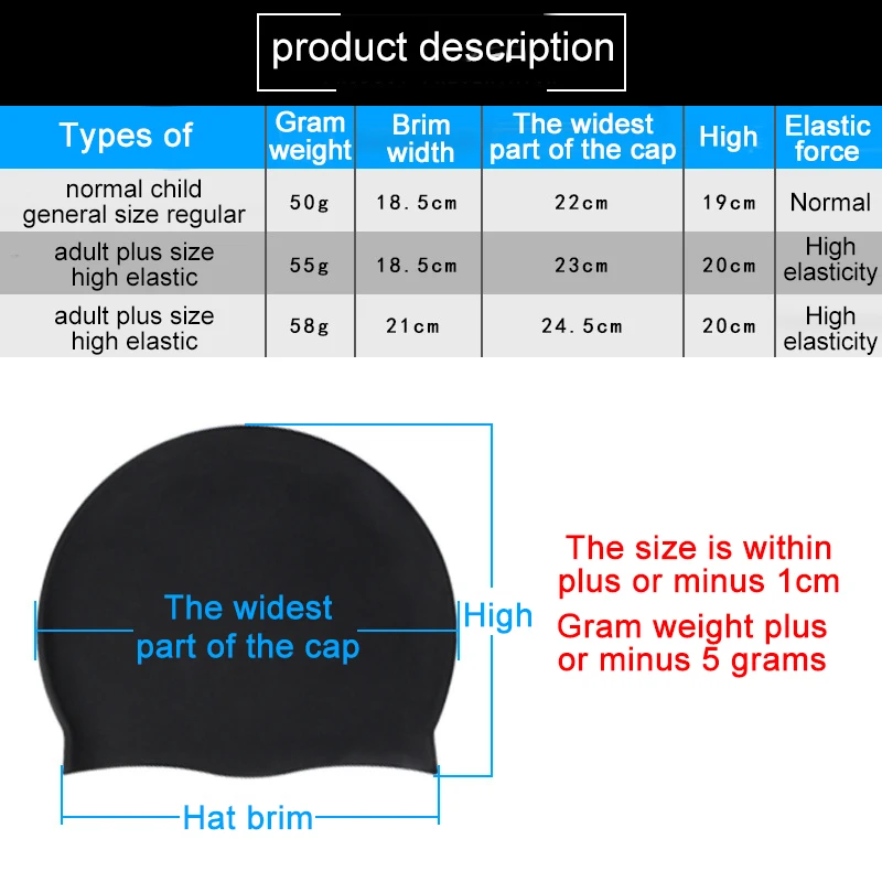 Swimming Caps For Men Women Children Free Size Elastic Nylon Ear Protection Long Hair Swimming Pool Hat Ultrathin Bathing Caps