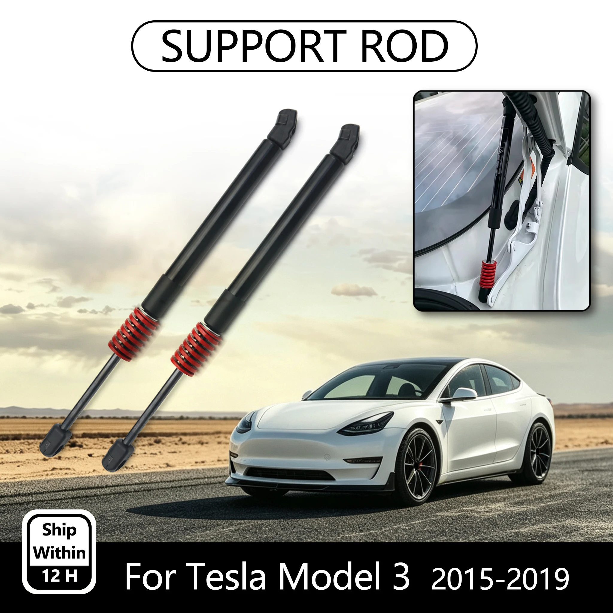 

Car Tailgate Gas Spring Struts Shock Boot Hydraulic Lift Support Rear Trunk Damper For Tesla Model 3 2015 2016 2017 2018 2019