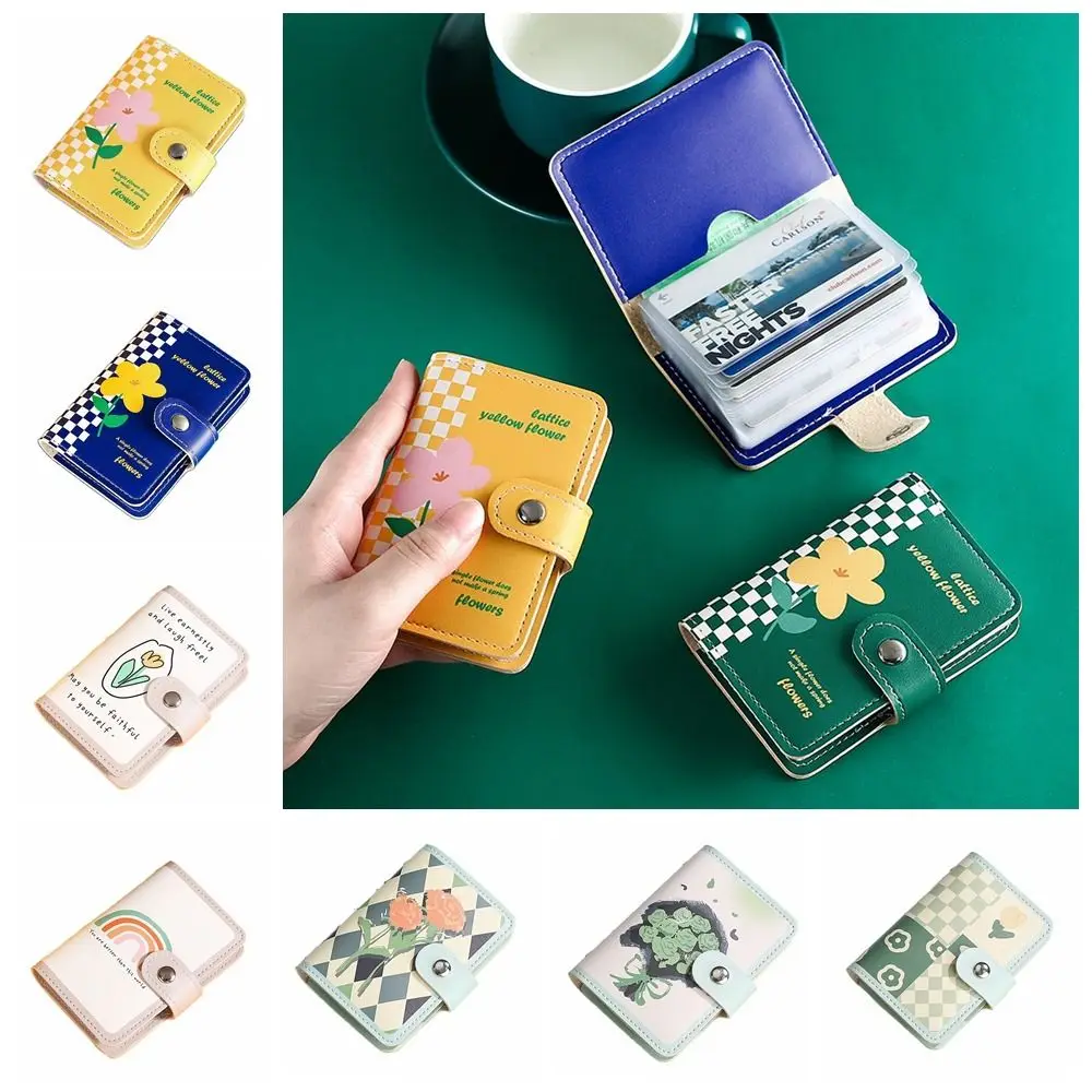 

Rainbow Flower Card Holder 22 Card Slots with Button Credit Card Holders Card Storage Cover PU Leather Card Storage Cover Male