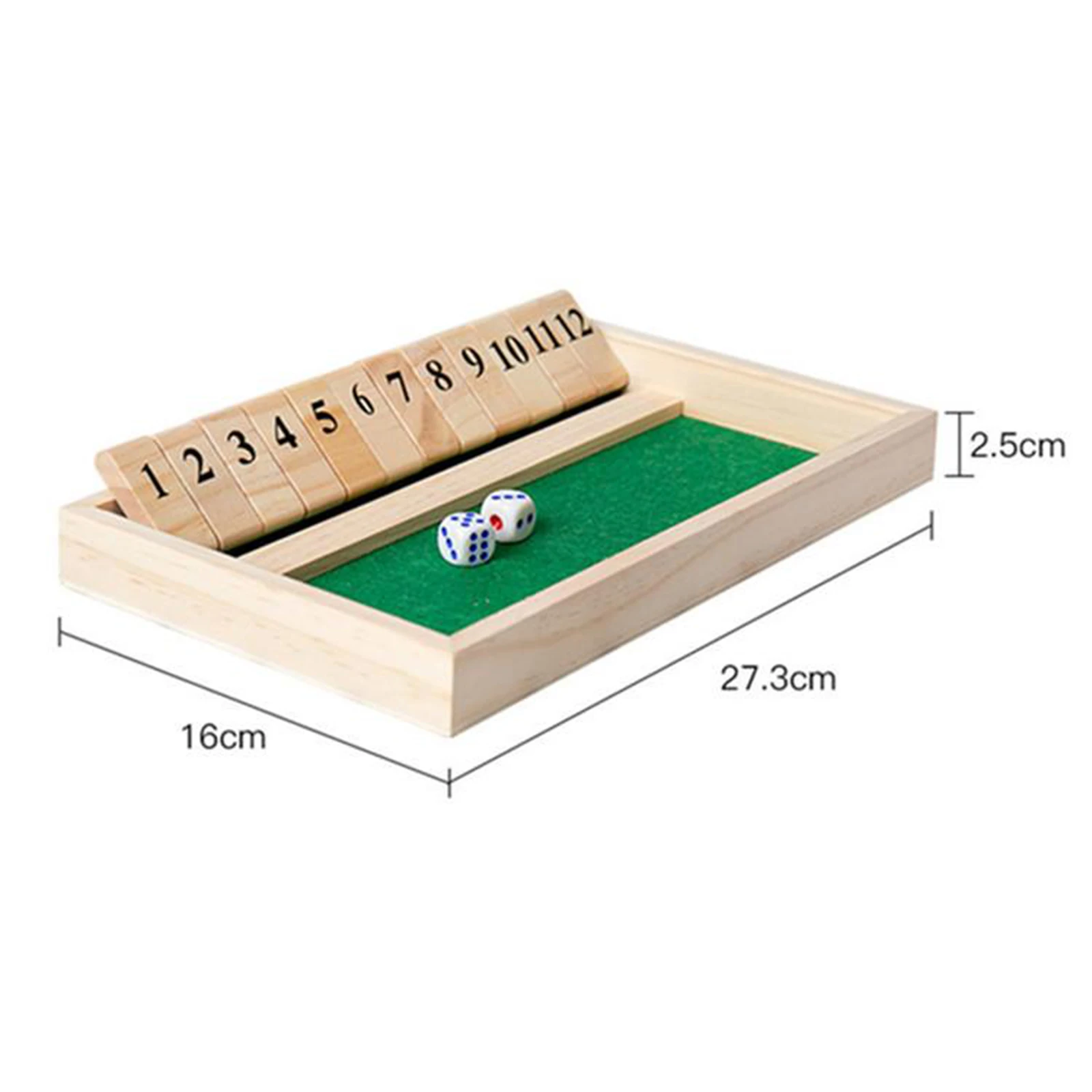 Classic Board Game for Kids & Adults, Educational Math Learning ToyClose The Box Game, Shut Box Dice Game Table Dice Game