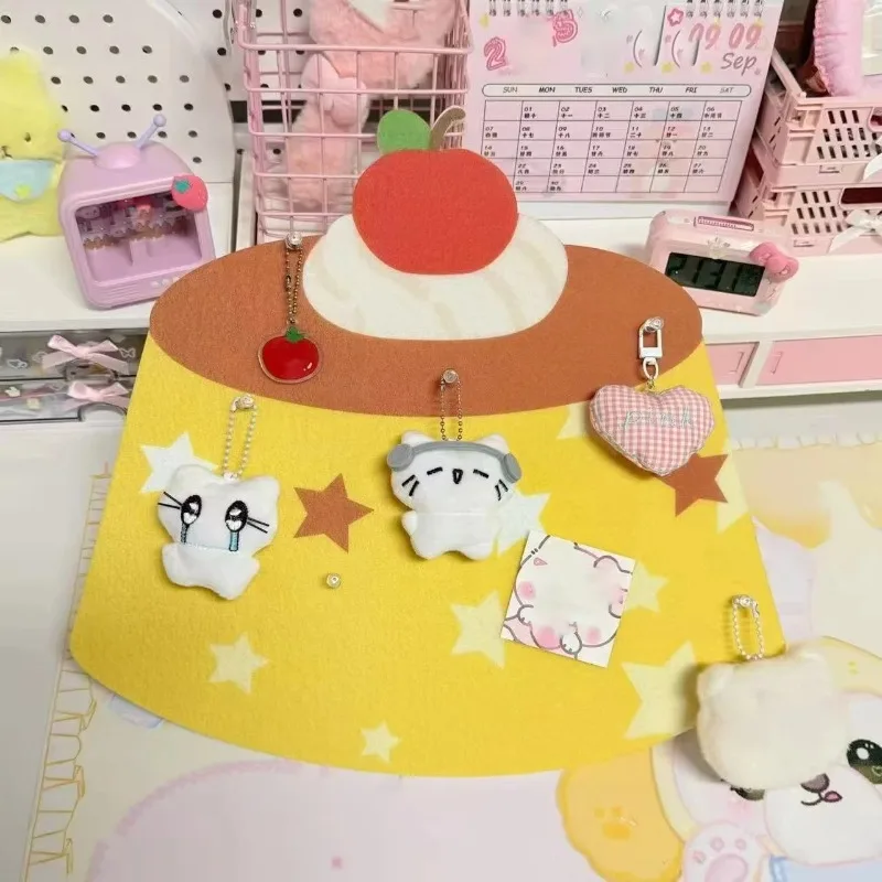 Pudding Filztafel Cartoon Foto-Nachrichtentafel Schlafzimmer Wohnheim Hintergrunddekoration Fotowand Ohne Bohren Raumdekoration