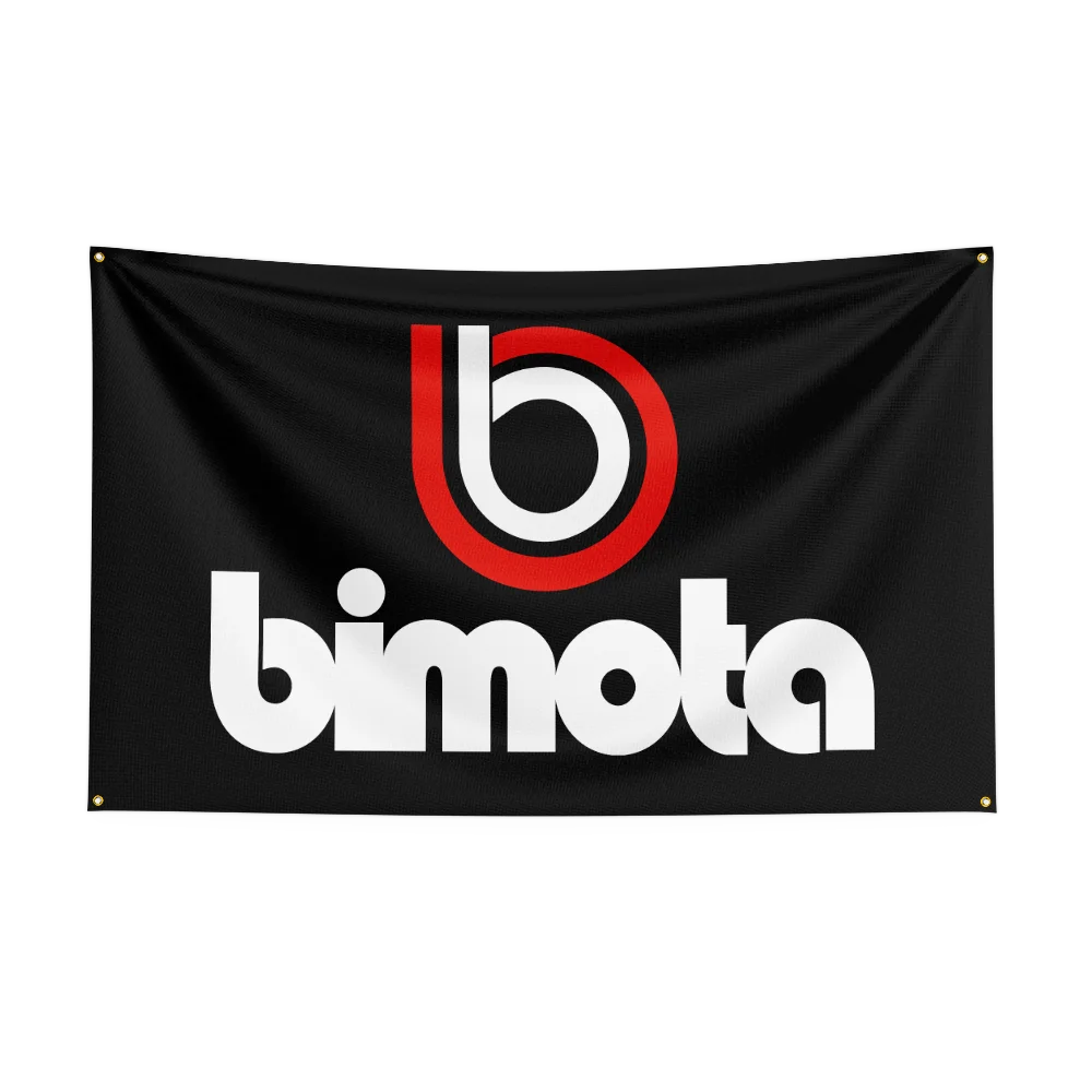 Motorcycle Flag B-Bi-mo-ta Fans Banner Custom any Image lightweight double stitched event hall basement backdrop