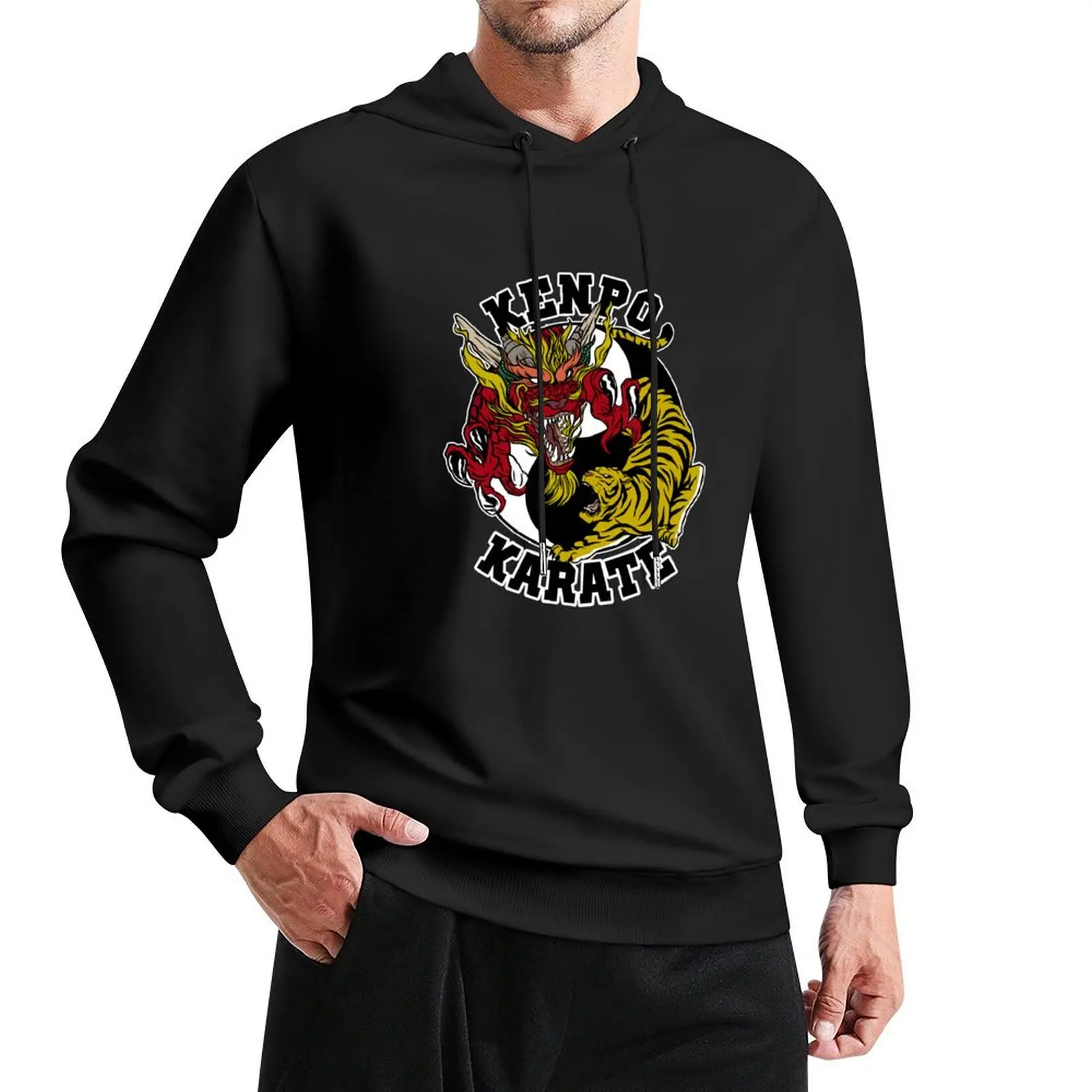 

Kenpo Karate Self Defense Tiger & Dragon Symbol Pullover Hoodie blouse men's hoodie sweatshirt