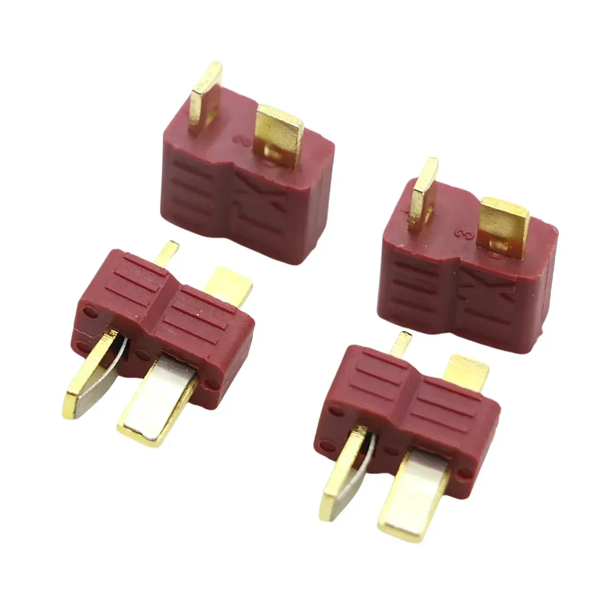 Conectores de plugue antiderrapantes estilo T, acessórios ESC de bateria RC LiPo macho/fêmea, peças sobressalentes para modelos RC, drones, carregadores 5 pares