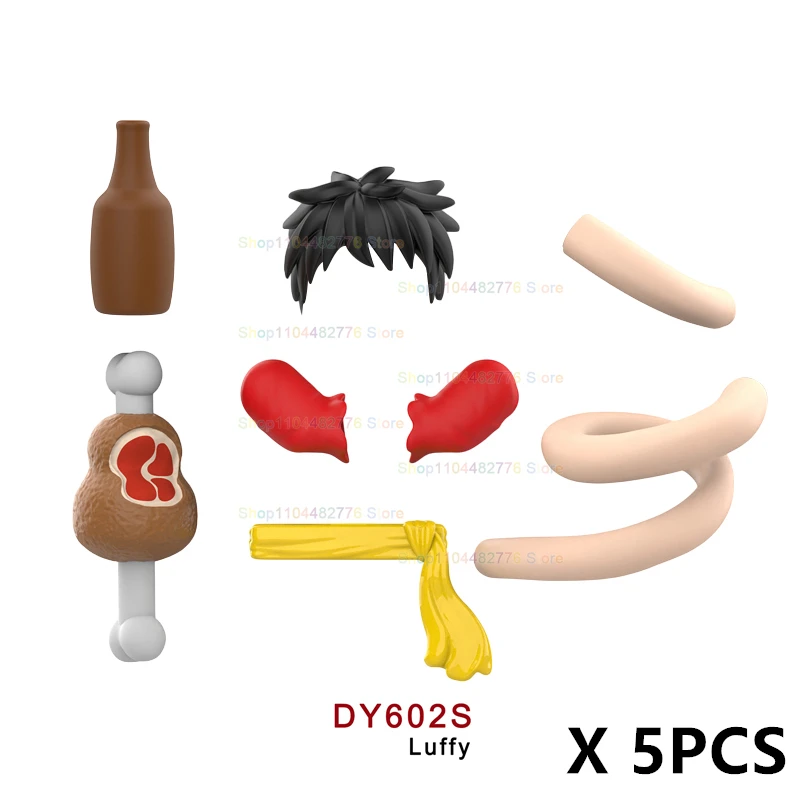 Anime figura de ação acessórios modelos tijolos compatível bloco de construção coleção brinquedos para crianças presentes aniversário DY601S-602S