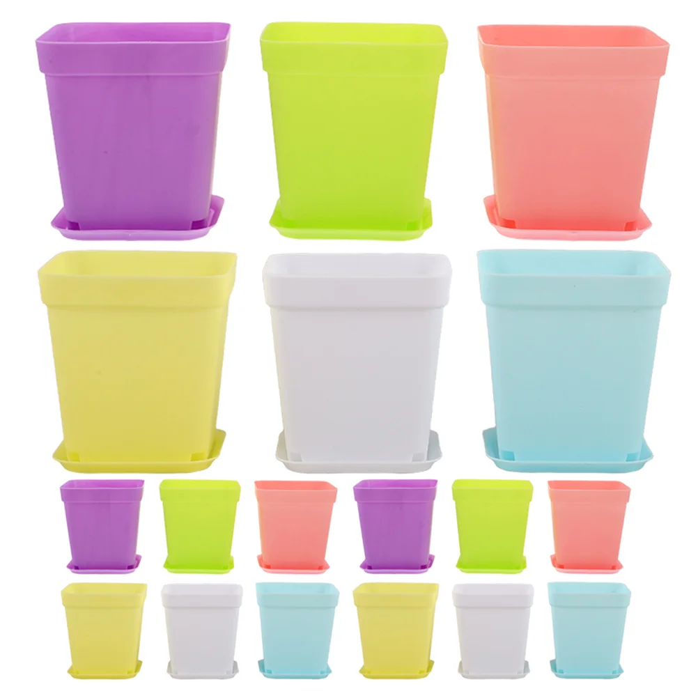 

18Pcs Vibrant Plastic Seedling Pots Rectangular Nursery Planters with Drainage Holes for Healthy Seedling Growth Indoor Outdoor