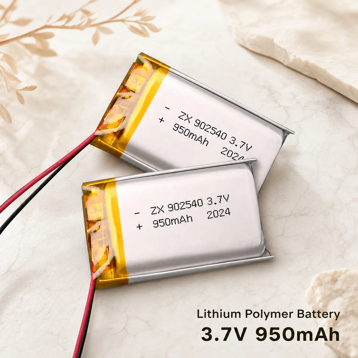 Rechargeable 902540 LiPo Battery 3.7V 950mAh Lithium Polymer Cell for Smart Watch Toy POS Card Machine Devices