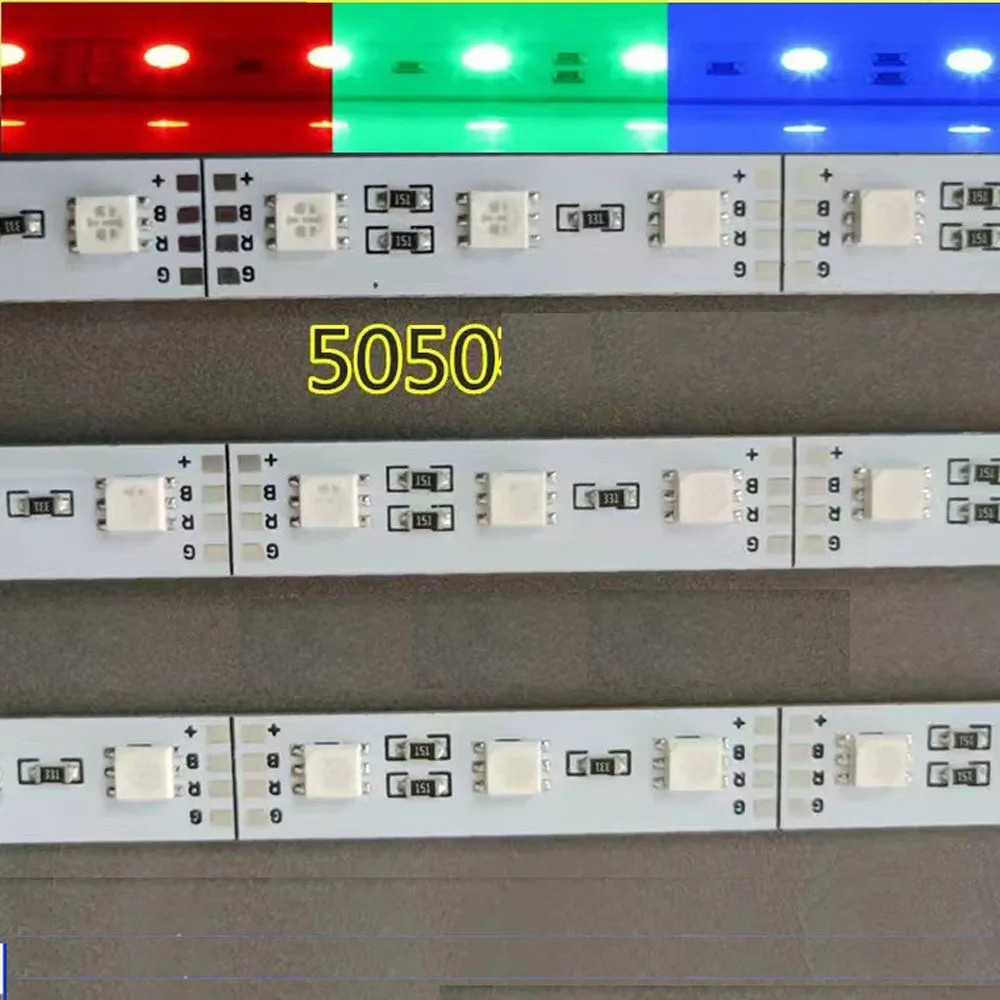 10pcs 50cm 12V 24V LED Hard Strip 5050 RGB Rigid Hard Bar strip Colorful Changeable White Warm White Red Green Blue 72 leds/m