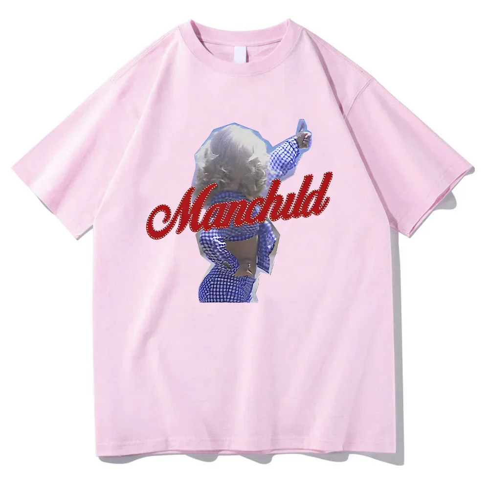 Sabrina Carpenter Manchild T -shirt Women Aesthetic Streetwear Grunge Kawaii University Hip Hop Tees Unisex  Short Sleeve