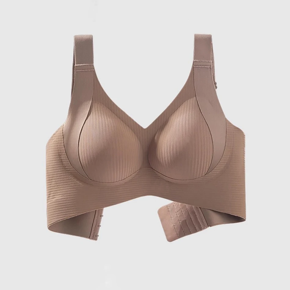 Women Full Cup Adjusted Type Bras for Plus Size Busts Traceless Push Up and Comfortable with Discreet and Smooth Seamless Look