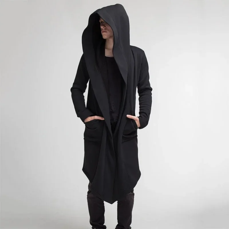 

Oversized Hooded Cardigan Jacket - Unisex Spring Warm Coat, Solid Color Hoodie For Men & Women