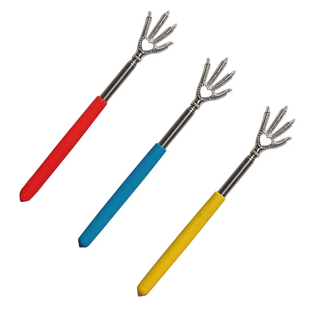 

3Pcs Extendable Back Scratcher Stainless Steel Heavy Duty Travel Size Retractable Claw for Itch Relief and Comfort Use