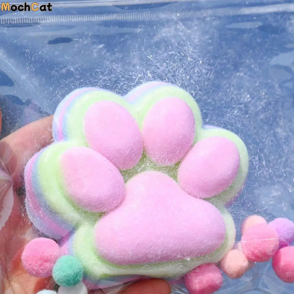 

Interesting Super Large Cat Paw Squeeze Toy Kneading Soft Cartoon Fidget Toy Colorful 3D Cat Paw Pinch Toy Children