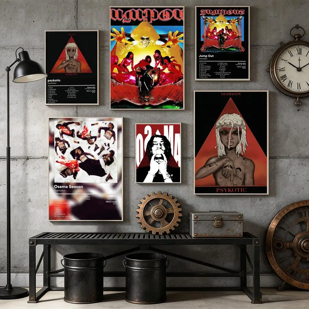 Popular Rapper O-OsamaSon Painting Calligraphy Canvas Poster Bedroom Living Room bar Hallway House interior Wall Decor