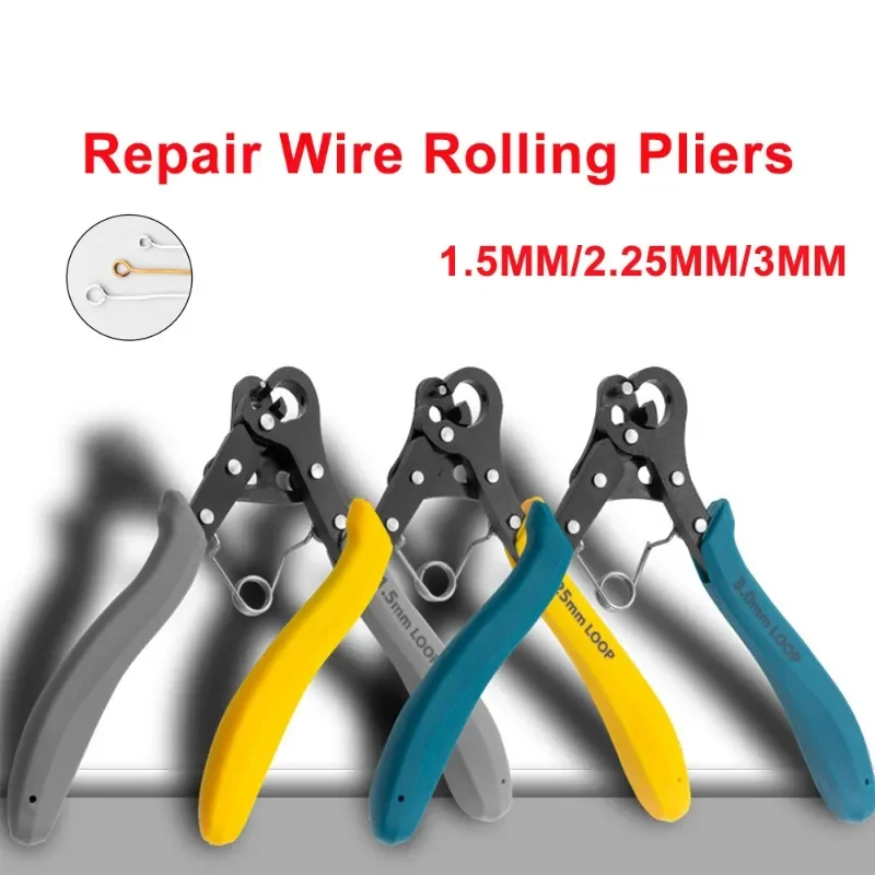1.5/2.25/3.0mm Repair Wire Rolling Pliers Jewelry Making Round Nose Pliers Craft Durable Repair Pliers Wire Ring Wrapping