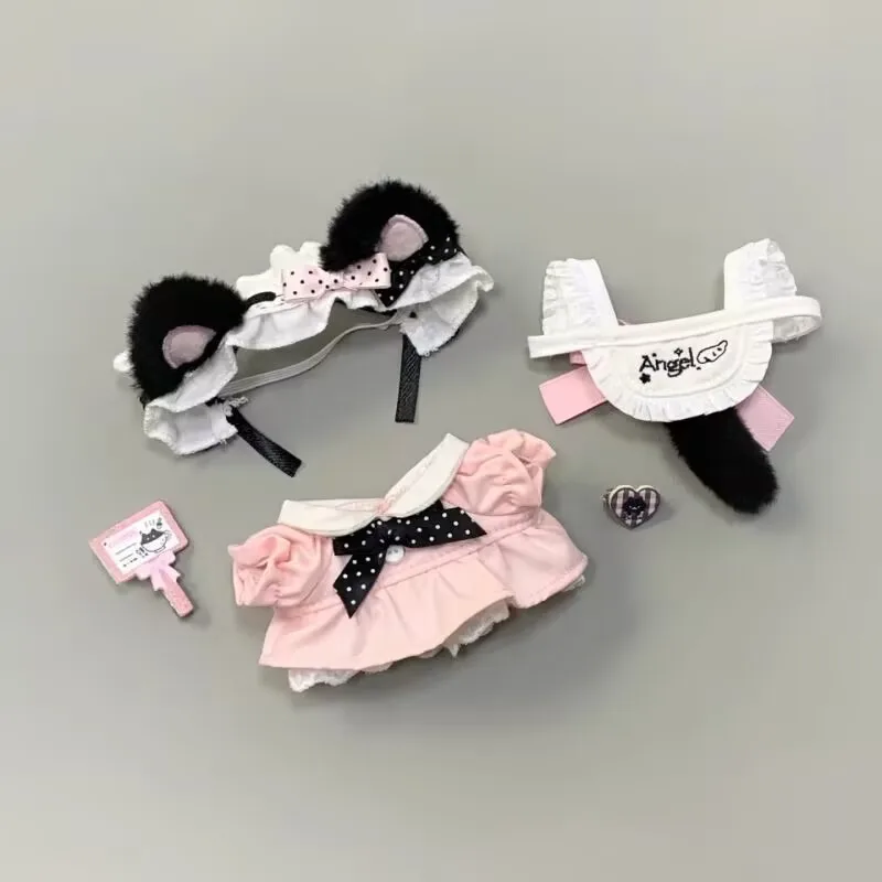 새로운 10cm 아기 드레스 '메이드의 작은 치마 테이블' 면 인형은 매우 귀엽고 사랑스럽습니다. 인형 옷 갈아입히기