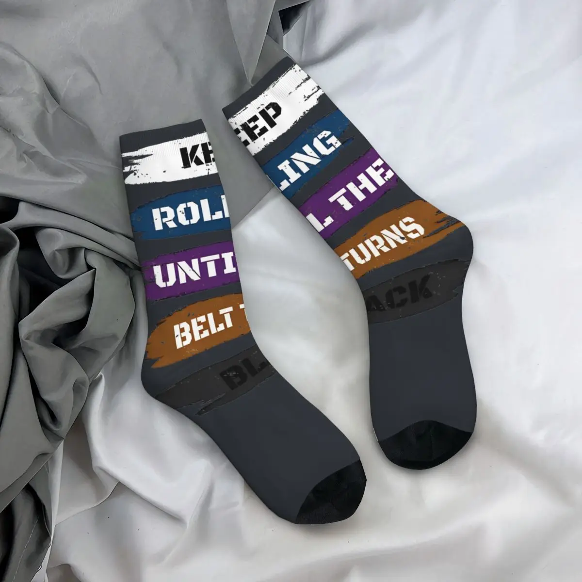 Jius jitsus bjj halten rollende leichte Strümpfe grafische Retro-Socken Winter Anti-Rutsch-Socken Männer im Freien hochwertige Socken