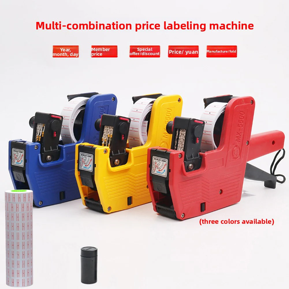 8 Digits Multifunctional Price Labeller Handheld Professional Price-Tag Labels Machine For Retail Shop For Supermarket Warehouse