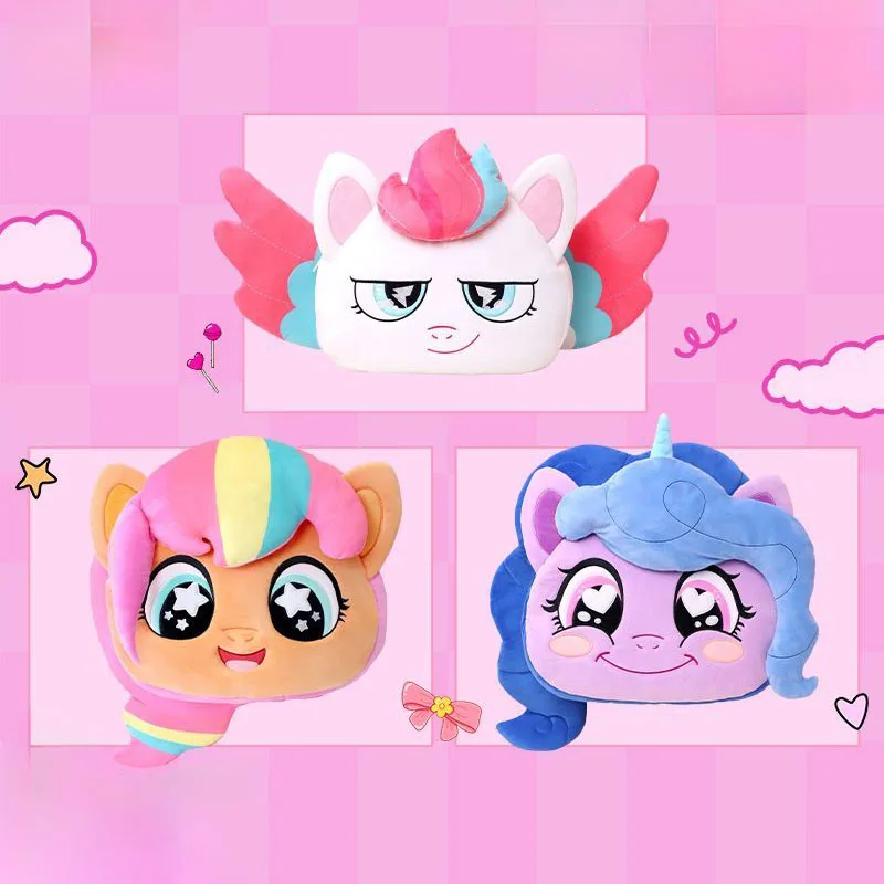 Bolso de Hombro de Peluche My Little Pony con Cara Grande, Lindo Bolso Cruzado de Unicornio Suave para Colección, Regalos Perfectos
